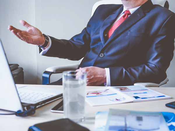 Businessman at his desk